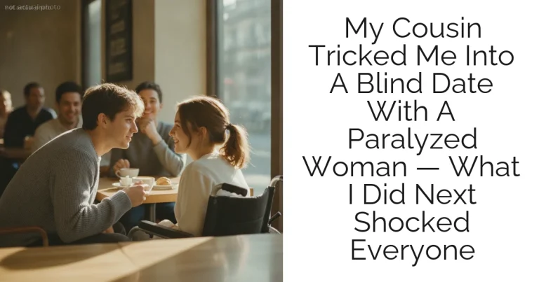 My Cousin Tricked Me Into A Blind Date With A Paralyzed Woman — What I Did Next Shocked Everyone