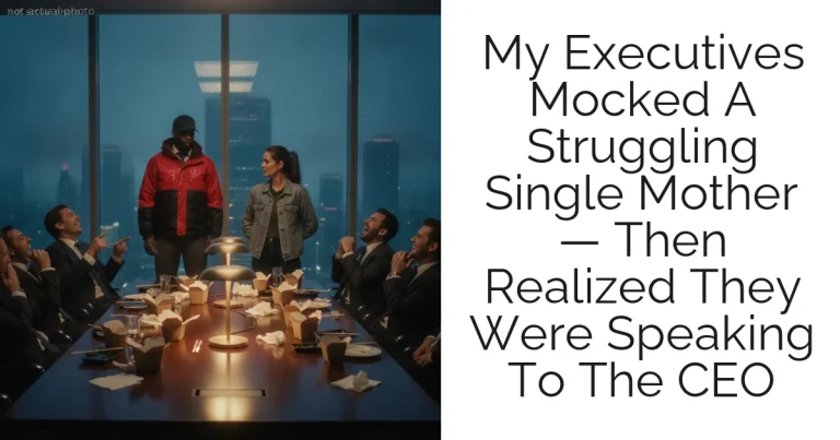 My Executives Mocked A Struggling Single Mother — Then Realized They Were Speaking To The CEO