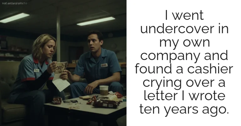 I went undercover in my own company and found a cashier crying over a letter I wrote ten years ago.