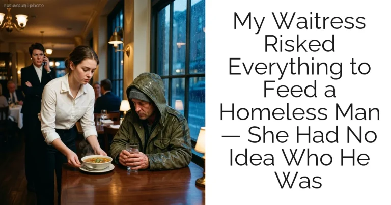 My Waitress Risked Everything to Feed a Homeless Man — She Had No Idea Who He Was