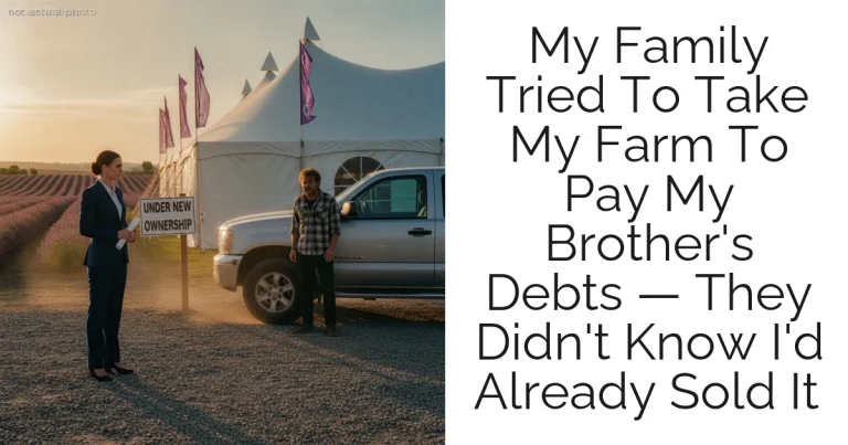 My Family Tried To Take My Farm To Pay My Brother's Debts — They Didn't Know I'd Already Sold It
