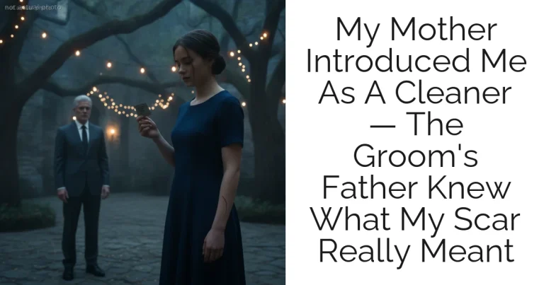 My Mother Introduced Me As A Cleaner — The Groom's Father Knew What My Scar Really Meant