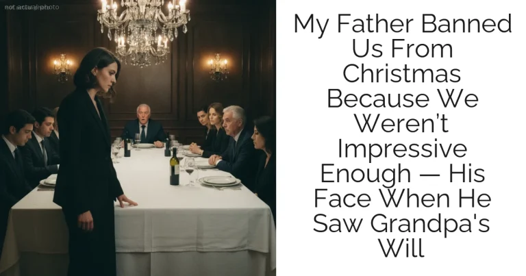 My Father Banned Us From Christmas Because We Weren’t Impressive Enough — His Face When He Saw Grandpa's Will
