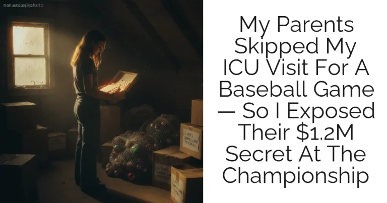 My Parents Skipped My ICU Visit For A Baseball Game — So I Exposed Their $1.2M Secret At The Championship