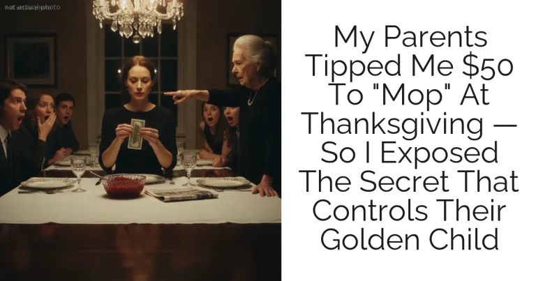My Parents Tipped Me $50 To "Mop" At Thanksgiving — So I Exposed The Secret That Controls Their Golden Child