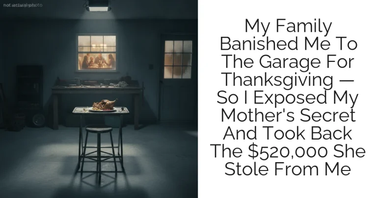 My Family Banished Me To The Garage For Thanksgiving — So I Exposed My Mother's Secret And Took Back The $520,000 She Stole From Me
