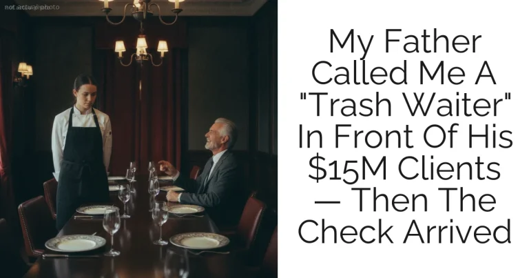 My Father Called Me A "Trash Waiter" In Front Of His $15M Clients — Then The Check Arrived