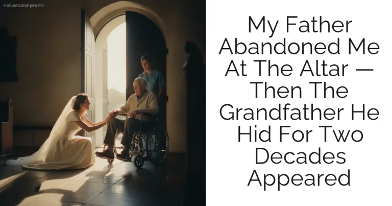 My Father Abandoned Me At The Altar — Then The Grandfather He Hid For Two Decades Appeared