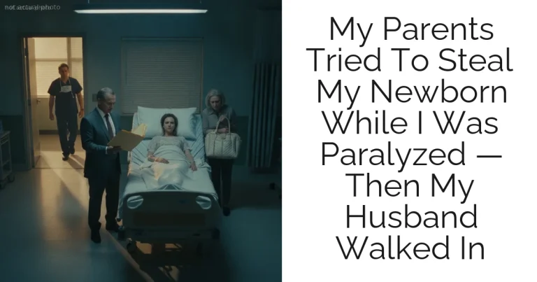 My Parents Tried To Steal My Newborn While I Was Paralyzed — Then My Husband Walked In
