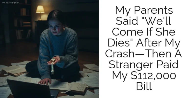 My Parents Said "We'll Come If She Dies" After My Crash—Then A Stranger Paid My $112,000 Bill