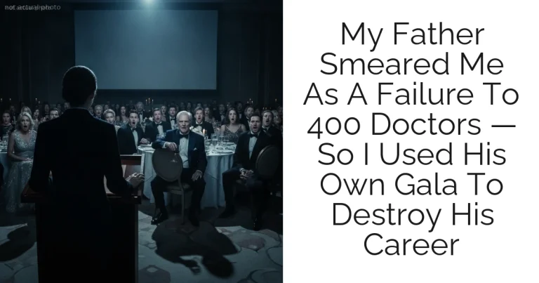 My Father Smeared Me As A Failure To 400 Doctors — So I Used His Own Gala To Destroy His Career