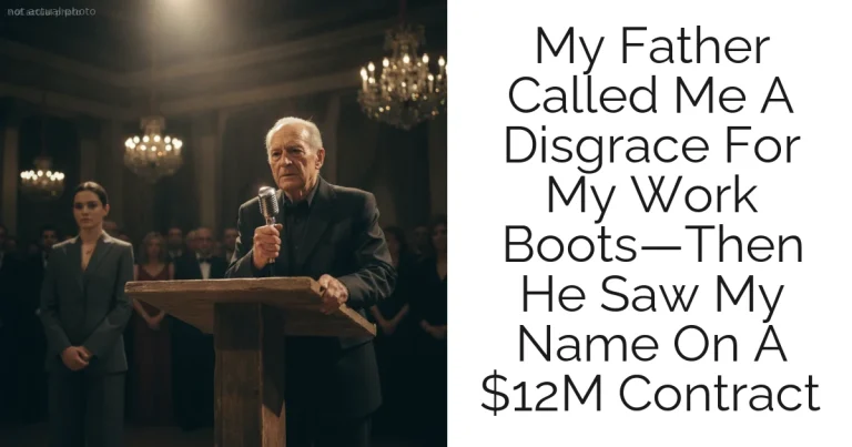 My Father Called Me A Disgrace For My Work Boots—Then He Saw My Name On A $12M Contract