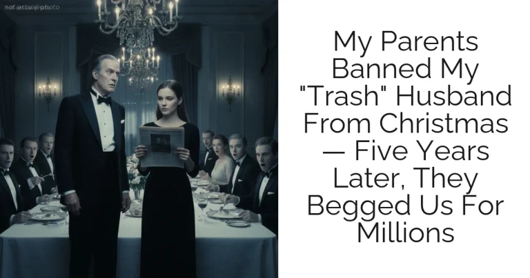 My Parents Banned My "Trash" Husband From Christmas — Five Years Later, They Begged Us For Millions
