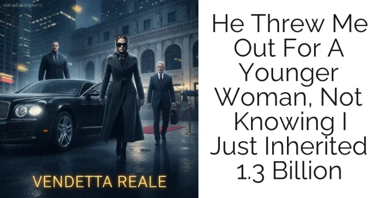 He Threw Me Out For A Younger Woman, Not Knowing I Just Inherited 1.3 Billion