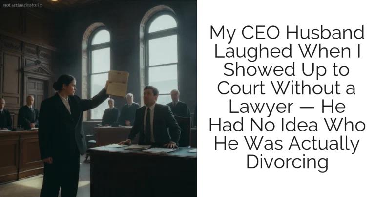 My CEO Husband Laughed When I Showed Up to Court Without a Lawyer — He Had No Idea Who He Was Actually Divorcing
