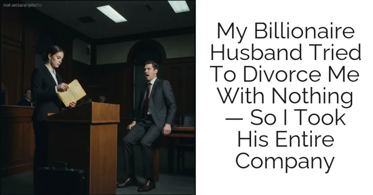 My Billionaire Husband Tried To Divorce Me With Nothing — So I Took His Entire Company