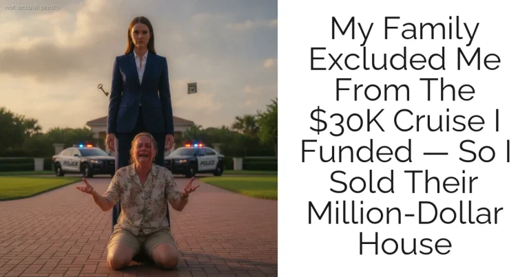 My Family Excluded Me From The $30K Cruise I Funded — So I Sold Their Million-Dollar House