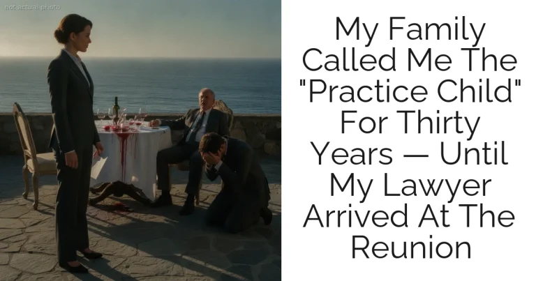 My Family Called Me The "Practice Child" For Thirty Years — Until My Lawyer Arrived At The Reunion