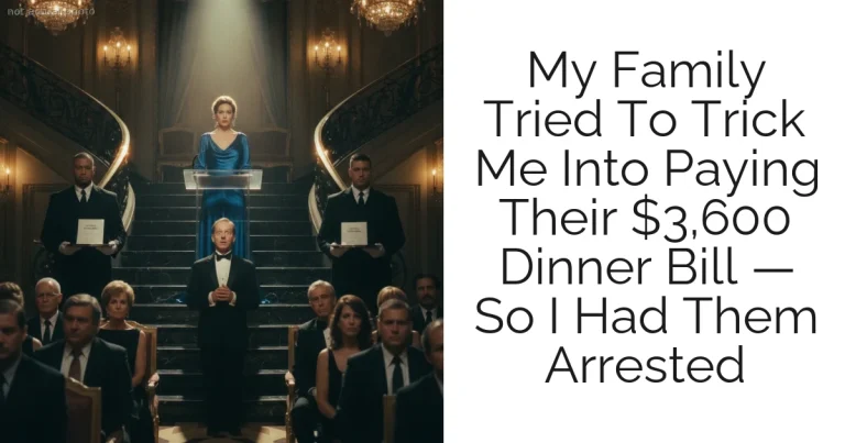 My Family Tried To Trick Me Into Paying Their $3,600 Dinner Bill — So I Had Them Arrested