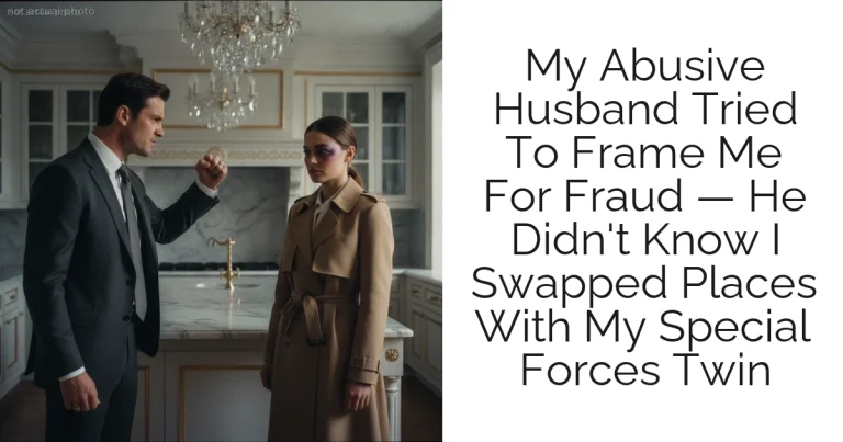 My Abusive Husband Tried To Frame Me For Fraud — He Didn't Know I Swapped Places With My Special Forces Twin