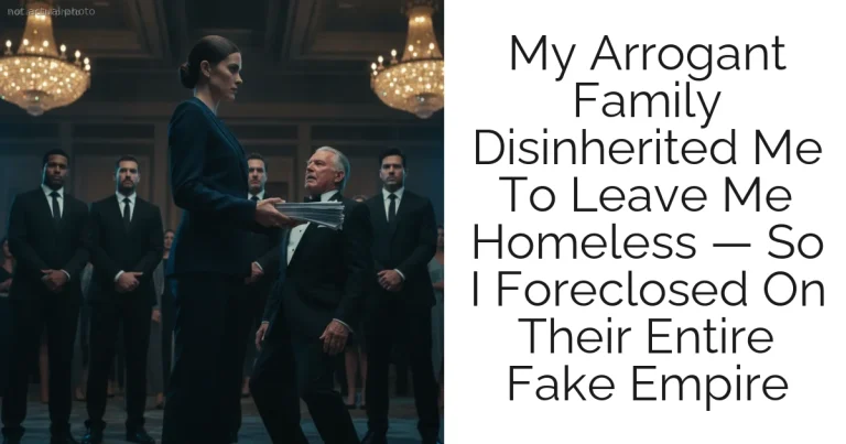 My Arrogant Family Disinherited Me To Leave Me Homeless — So I Foreclosed On Their Entire Fake Empire