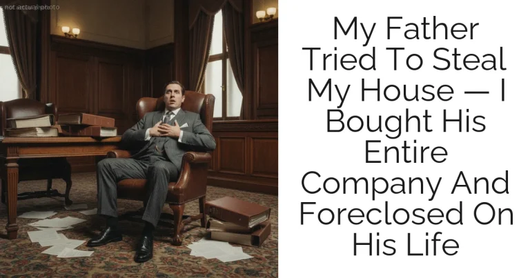My Father Tried To Steal My House — I Bought His Entire Company And Foreclosed On His Life