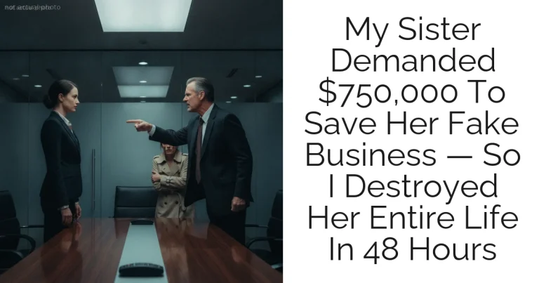 My Sister Demanded $750,000 To Save Her Fake Business — So I Destroyed Her Entire Life In 48 Hours