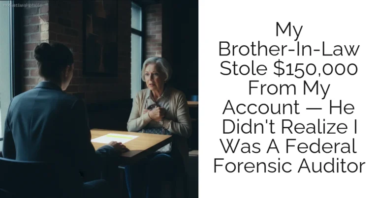 My Brother-In-Law Stole $150,000 From My Account — He Didn't Realize I Was A Federal Forensic Auditor