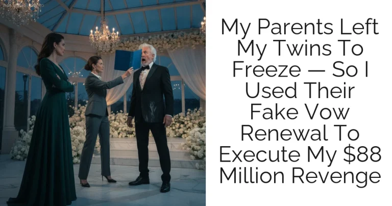 My Parents Left My Twins To Freeze — So I Used Their Fake Vow Renewal To Execute My $88 Million Revenge
