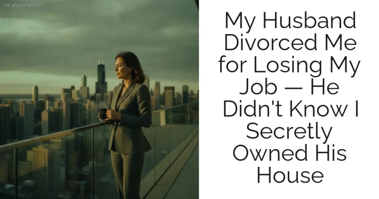 My Husband Divorced Me for Losing My Job — He Didn't Know I Secretly Owned His House