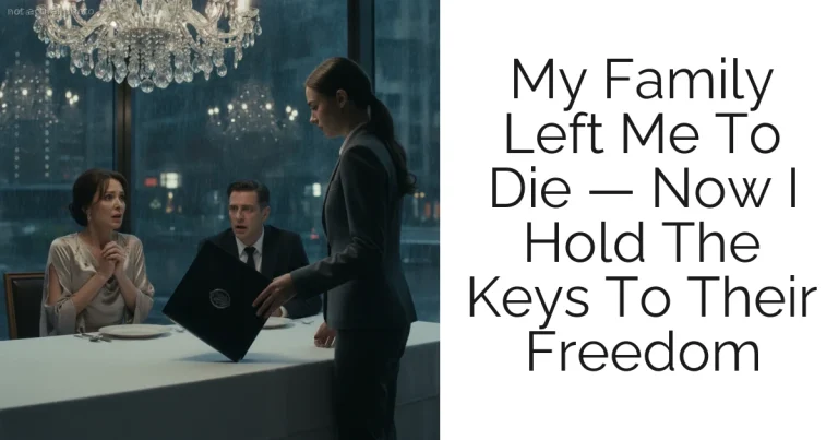 My Family Left Me To Die — Now I Hold The Keys To Their Freedom