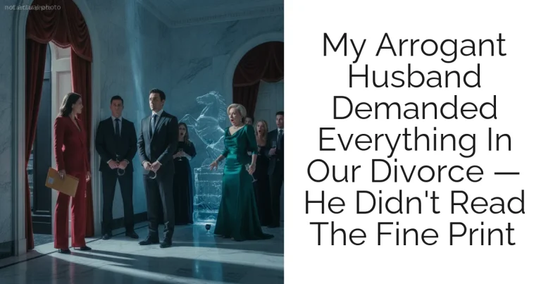 My Arrogant Husband Demanded Everything In Our Divorce — He Didn't Read The Fine Print