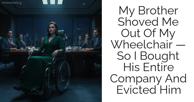 My Brother Shoved Me Out Of My Wheelchair — So I Bought His Entire Company And Evicted Him