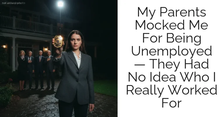 My Parents Mocked Me For Being Unemployed — They Had No Idea Who I Really Worked For