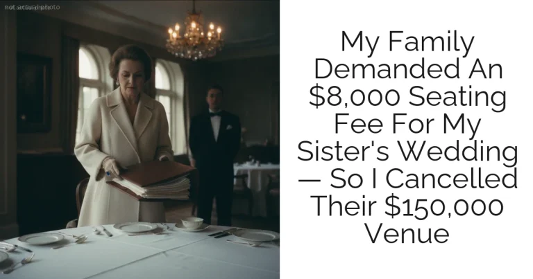 My Family Demanded An $8,000 Seating Fee For My Sister's Wedding — So I Cancelled Their $150,000 Venue