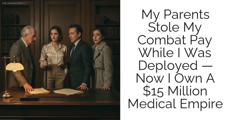 My Parents Stole My Combat Pay While I Was Deployed — Now I Own A $15 Million Medical Empire
