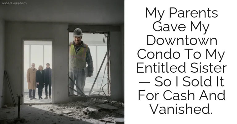 My Parents Gave My Downtown Condo To My Entitled Sister — So I Sold It For Cash And Vanished.