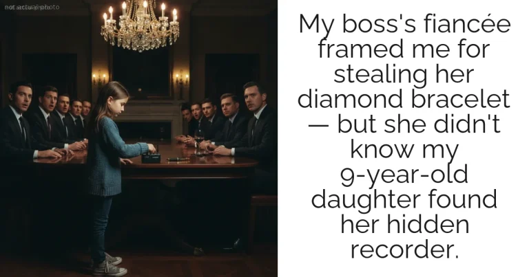 My boss's fiancée framed me for stealing her diamond bracelet — but she didn't know my 9-year-old daughter found her hidden recorder.