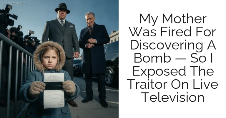 My Mother Was Fired For Discovering A Bomb — So I Exposed The Traitor On Live Television