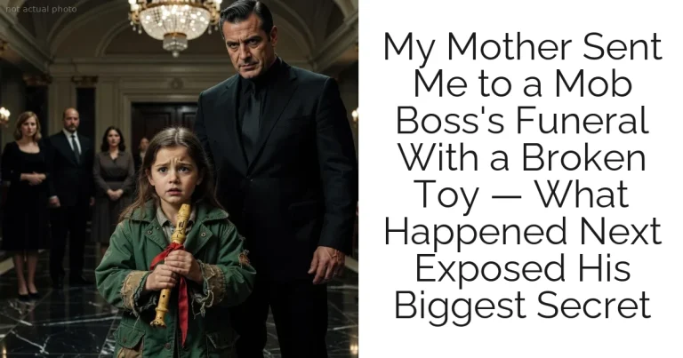 My Mother Sent Me to a Mob Boss's Funeral With a Broken Toy — What Happened Next Exposed His Biggest Secret