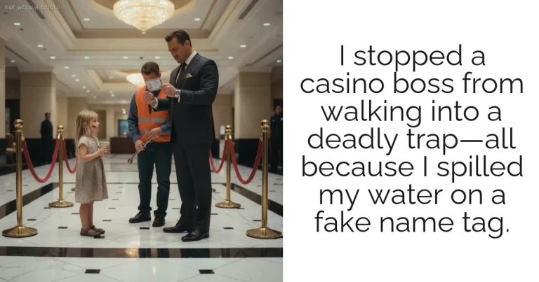 I stopped a casino boss from walking into a deadly trap—all because I spilled my water on a fake name tag.