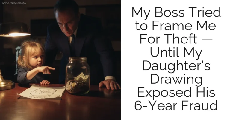 My Boss Tried to Frame Me For Theft — Until My Daughter's Drawing Exposed His 6-Year Fraud