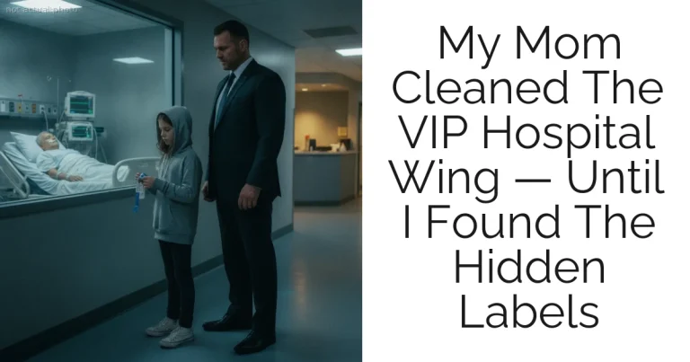 My Mom Cleaned The VIP Hospital Wing — Until I Found The Hidden Labels