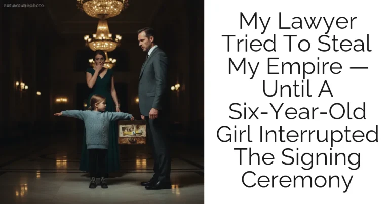 My Lawyer Tried To Steal My Empire — Until A Six-Year-Old Girl Interrupted The Signing Ceremony