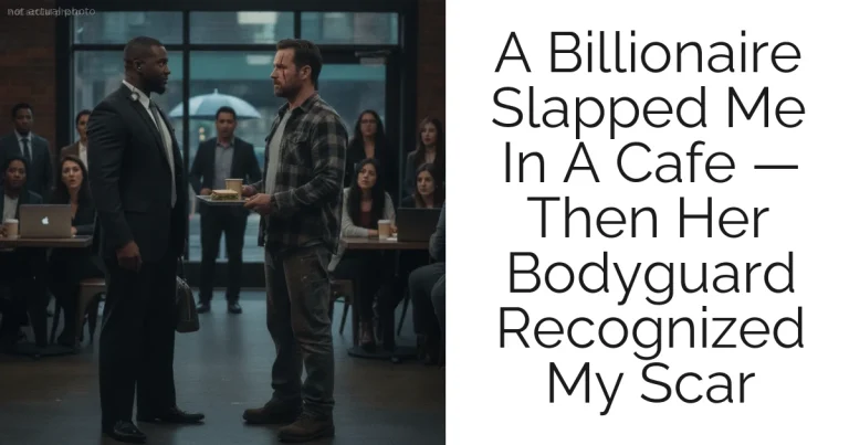 A Billionaire Slapped Me In A Cafe — Then Her Bodyguard Recognized My Scar