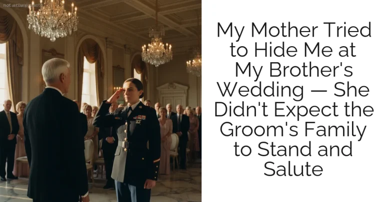 My Mother Tried to Hide Me at My Brother's Wedding — She Didn't Expect the Groom's Family to Stand and Salute
