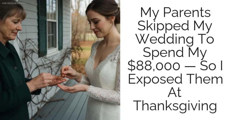 My Parents Skipped My Wedding To Spend My $88,000 — So I Exposed Them At Thanksgiving