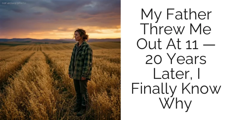 My Father Threw Me Out At 11 — 20 Years Later, I Finally Know Why
