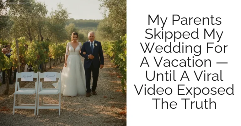 My Parents Skipped My Wedding For A Vacation — Until A Viral Video Exposed The Truth