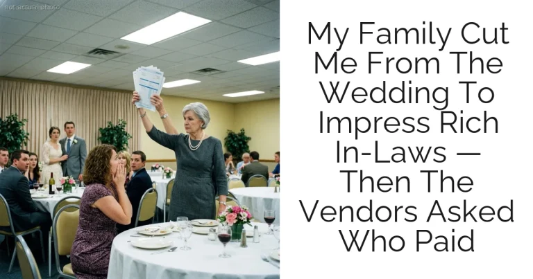 My Family Cut Me From The Wedding To Impress Rich In-Laws — Then The Vendors Asked Who Paid